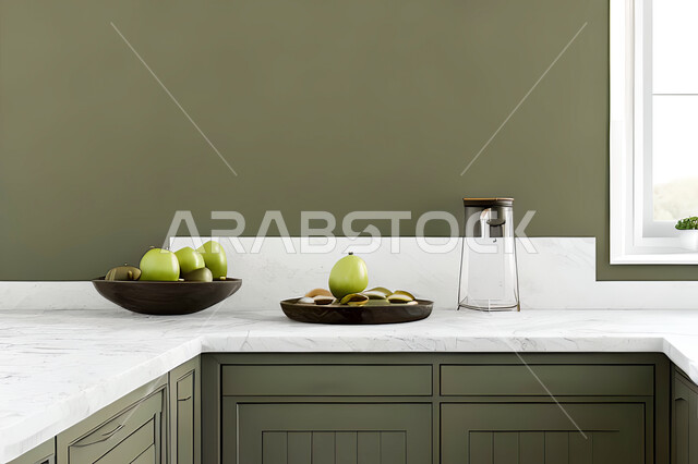 Interior design for a modern modern kitchen, interior decorations, modern engineering architectural design, residential villas with sophisticated modern designs