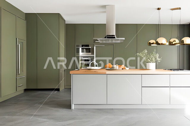 تصميم داخلي لمطبخ عصري حديث ، ديكورات داخلية ، تصميم معماري هندسي حديث ، فلل سكنية بتصاميم عصرية راقيه