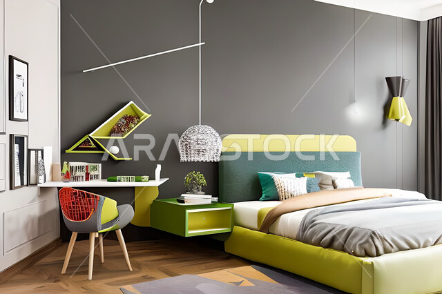 غرفة نوم بتصميم عصري حديث ، ديكورات داخليه ، أثاث منزلي فاخر، تصاميم عصرية  راقيه، شقق وفلل سكنية ، فنادق ومنتجعات فاخرة