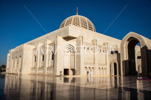 Sultan Qaboos Grand Mosque Interior Koran on Bookshelf Muscat Oman - Photo