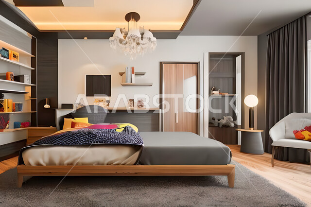 غرفة نوم بتصميم عصري حديث ، ديكورات داخليه ، أثاث منزلي فاخر، تصاميم عصرية  راقيه، شقق وفلل سكنية ، فنادق ومنتجعات فاخرة