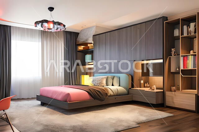 غرفة نوم بتصميم عصري حديث ، ديكورات داخليه ، أثاث منزلي فاخر، تصاميم عصرية  راقيه، شقق وفلل سكنية ، فنادق ومنتجعات فاخرة