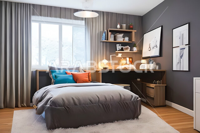 غرفة نوم بتصميم عصري حديث ، ديكورات داخليه ، أثاث منزلي فاخر، تصاميم عصرية  راقيه، شقق وفلل سكنية ، فنادق ومنتجعات فاخرة