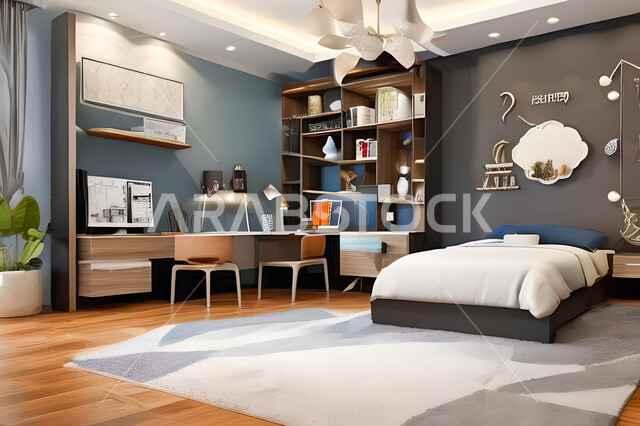 غرفة نوم بتصميم عصري حديث ، ديكورات داخليه ، أثاث منزلي فاخر، تصاميم عصرية  راقيه، شقق وفلل سكنية ، فنادق ومنتجعات فاخرة