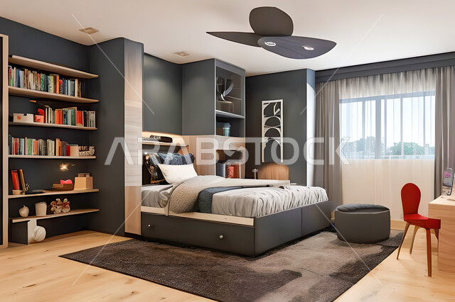 غرفة نوم بتصميم عصري حديث ، ديكورات داخليه ، أثاث منزلي فاخر، تصاميم عصرية  راقيه، شقق وفلل سكنية ، فنادق ومنتجعات فاخرة