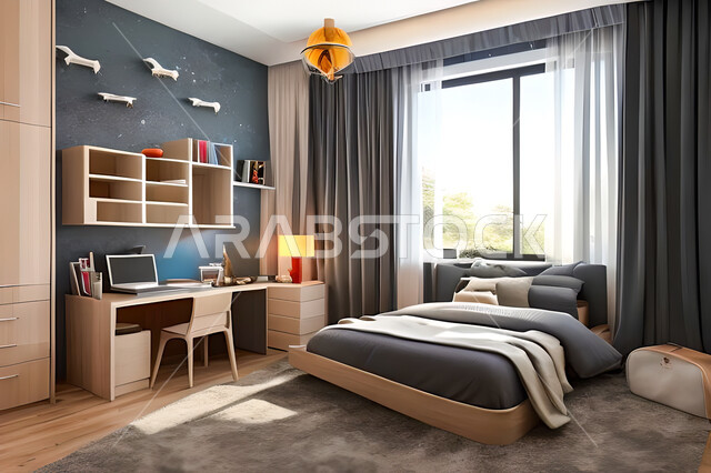 غرفة نوم بتصميم عصري حديث ، ديكورات داخليه ، أثاث منزلي فاخر، تصاميم عصرية  راقيه، شقق وفلل سكنية ، فنادق ومنتجعات فاخرة