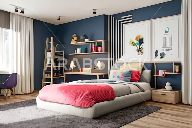 غرفة نوم بتصميم عصري حديث ، ديكورات داخليه ، أثاث منزلي فاخر، تصاميم عصرية  راقيه، شقق وفلل سكنية ، فنادق ومنتجعات فاخرة