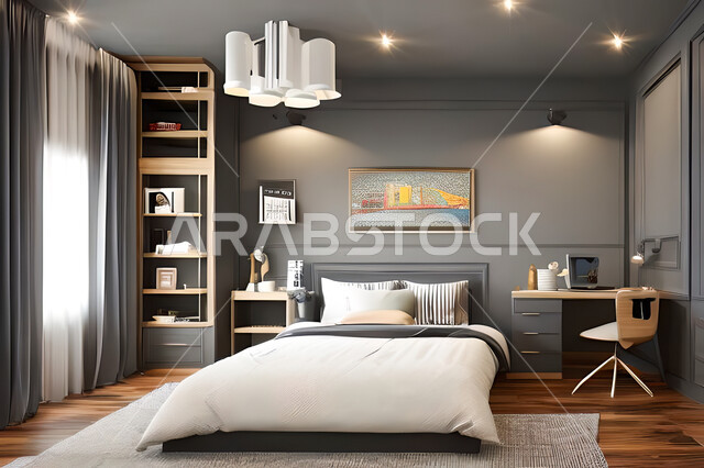 غرفة نوم بتصميم عصري حديث ، ديكورات داخليه ، أثاث منزلي فاخر، تصاميم عصرية  راقيه، شقق وفلل سكنية ، فنادق ومنتجعات فاخرة