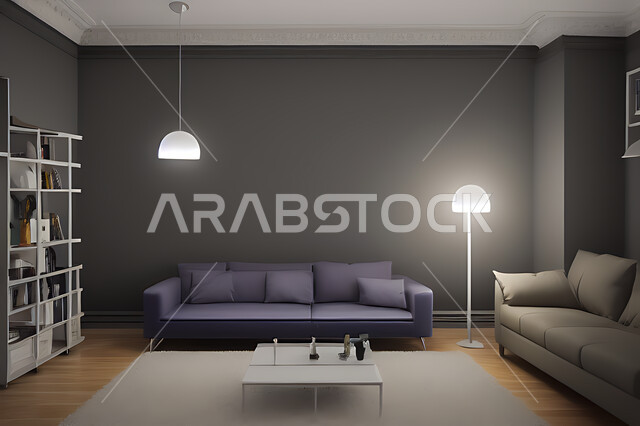 Living room with modern modern designs, interior decorations, living room, elegant home furniture, luxurious modern designs, apartments and villas, luxury hotels and resorts