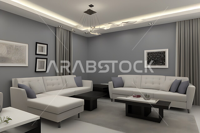 Living room with modern modern designs, interior decorations, living room, elegant home furniture, luxurious modern designs, apartments and villas, luxury hotels and resorts