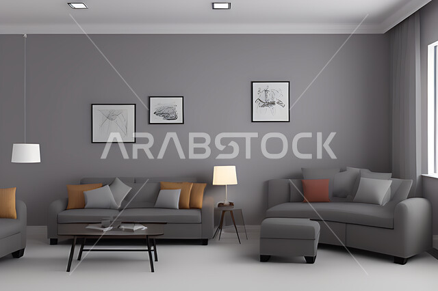 Living room with modern modern designs, interior decorations, living room, elegant home furniture, luxurious modern designs, apartments and villas, luxury hotels and resorts