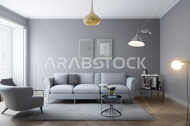 Living room with modern modern designs, interior decorations, living room, elegant home furniture, luxurious modern designs, apartments and villas, luxury hotels and resorts