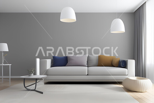 Living room with modern modern designs, interior decorations, living room, elegant home furniture, luxurious modern designs, apartments and villas, luxury hotels and resorts