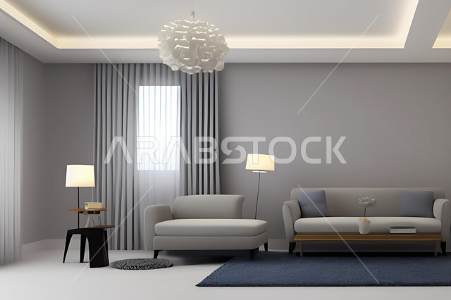 Living room with modern modern designs, interior decorations, living room, elegant home furniture, luxurious modern designs, apartments and villas, luxury hotels and resorts