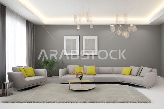 Living room with modern modern designs, interior decorations, living room, elegant home furniture, luxurious modern designs, apartments and villas, luxury hotels and resorts