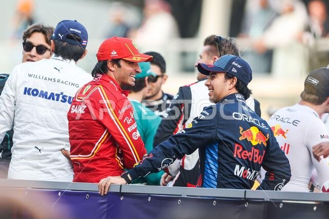 BRIATORE Flavio, PEREZ Sergio (mex), Red Bull Racing RB20, portrait ...