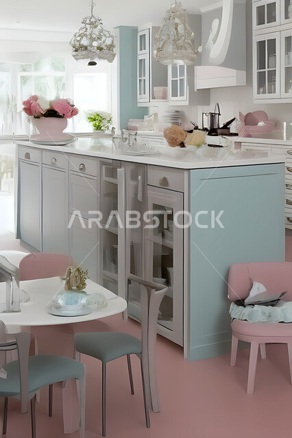 تصميم داخلي حديث لمطبخ داخل شقة سكنية ، تصاميم وديكورات داخلية ، تصميم معماري هندسي حديث ، شقق سكنية بتصاميم عصرية ، مطبخ بتصميم عصري حديث