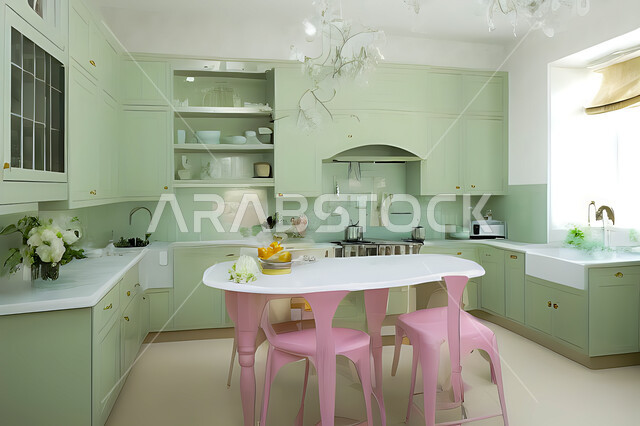 تصميم داخلي حديث لمطبخ داخل شقة سكنية ، تصاميم وديكورات داخلية ، تصميم معماري هندسي حديث ، شقق سكنية بتصاميم عصرية ، مطبخ بتصميم عصري حديث