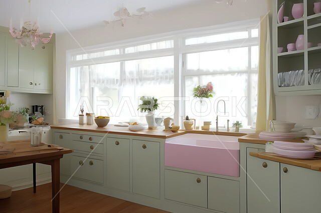 تصميم داخلي حديث لمطبخ داخل شقة سكنية ، تصاميم وديكورات داخلية ، تصميم معماري هندسي حديث ، شقق سكنية بتصاميم عصرية ، مطبخ بتصميم عصري حديث