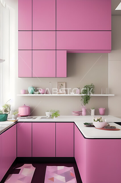 تصميم داخلي حديث لمطبخ داخل شقة سكنية ، تصاميم وديكورات داخلية ، تصميم معماري هندسي حديث ، شقق سكنية بتصاميم عصرية ، مطبخ بتصميم عصري حديث