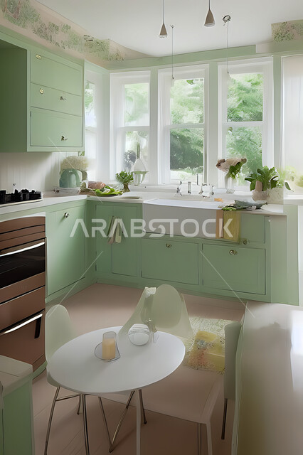 تصميم داخلي حديث لمطبخ داخل شقة سكنية ، تصاميم وديكورات داخلية ، تصميم معماري هندسي حديث ، شقق سكنية بتصاميم عصرية ، مطبخ بتصميم عصري حديث