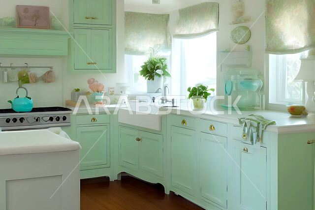 تصميم داخلي حديث لمطبخ داخل شقة سكنية ، تصاميم وديكورات داخلية ، تصميم معماري هندسي حديث ، شقق سكنية بتصاميم عصرية ، مطبخ بتصميم عصري حديث