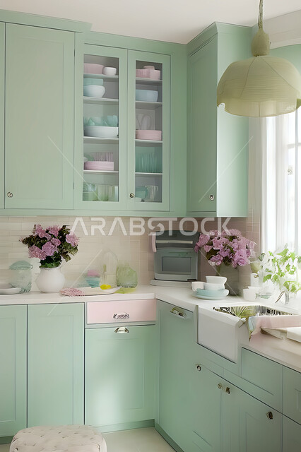 تصميم داخلي حديث لمطبخ داخل شقة سكنية ، تصاميم وديكورات داخلية ، تصميم معماري هندسي حديث ، شقق سكنية بتصاميم عصرية ، مطبخ بتصميم عصري حديث