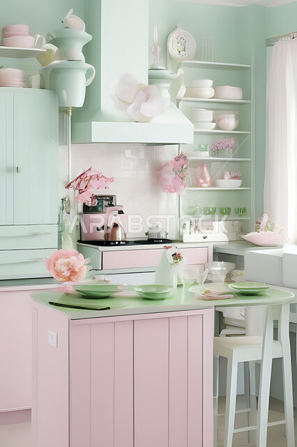 تصميم داخلي حديث لمطبخ داخل شقة سكنية ، تصاميم وديكورات داخلية ، تصميم معماري هندسي حديث ، شقق سكنية بتصاميم عصرية ، مطبخ بتصميم عصري حديث