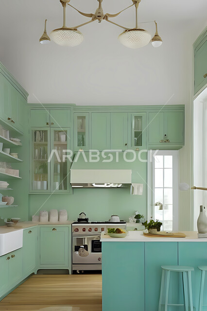 Modern interior design for a kitchen inside a residential apartment, interior designs and decorations, modern engineering architectural design, residential apartments with modern designs, modern modern design kitchen