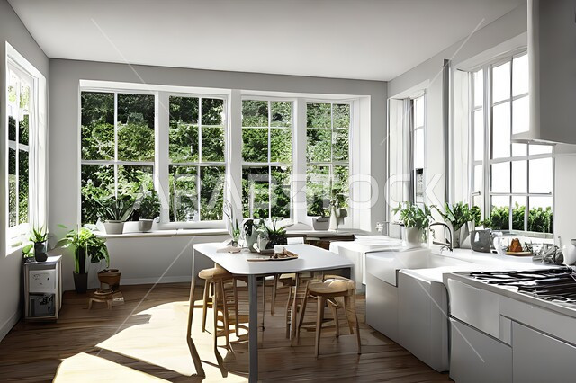 تصميم داخلي حديث لمطبخ عصري، تصاميم وديكورات داخلية ، تصميم معماري هندسي حديث ، فلل سكنية بتصاميم عصرية فاخره