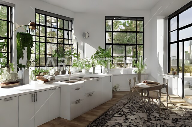 تصميم داخلي حديث لمطبخ عصري، تصاميم وديكورات داخلية ، تصميم معماري هندسي حديث ، فلل سكنية بتصاميم عصرية فاخره