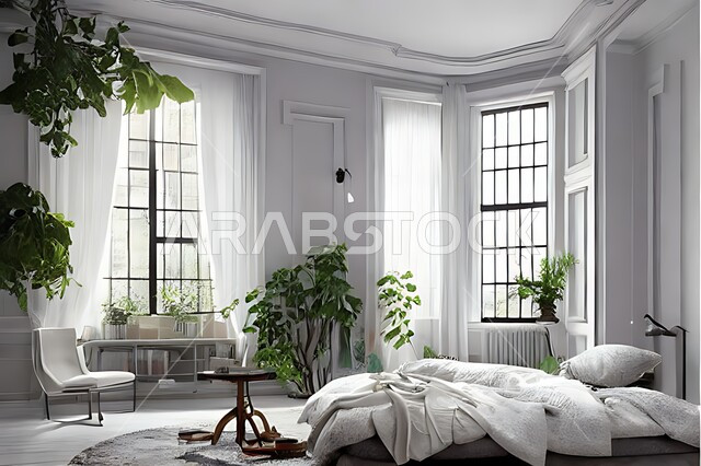 غرفة نوم عصرية و جذابة ، ديكورات رائعة ، أثاث منزلي راقي ، تصاميم عصرية فاخرة ، شقق سكنية سياحية راقية ، اوتيل ، فنادق فاخرة , غرف نوم دافئة , فلل وقصور حديثة , نوافذ زجاجية كبيرة .