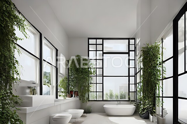 تصميم حمام في منزل عصري ، تصاميم وديكورات داخلية للحمامات ، شقق سكنية سياحية ، تصميم حمامات حديثة ، فنادق فاخرة ، تصميم معماري هندسي حديث .