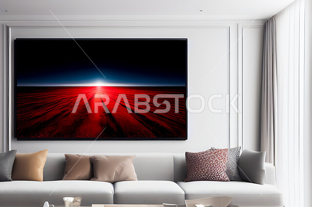 Living room with modern modern designs, living room, interior decorations, hanging paintings, antiques and accessories, upscale home furniture, modern designs, apartments and villas, interior decoration