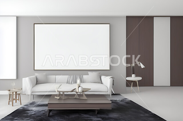 Living room with modern modern designs, living room, interior decorations, hanging paintings, antiques and accessories, upscale home furniture, modern designs, apartments and villas, interior decoration