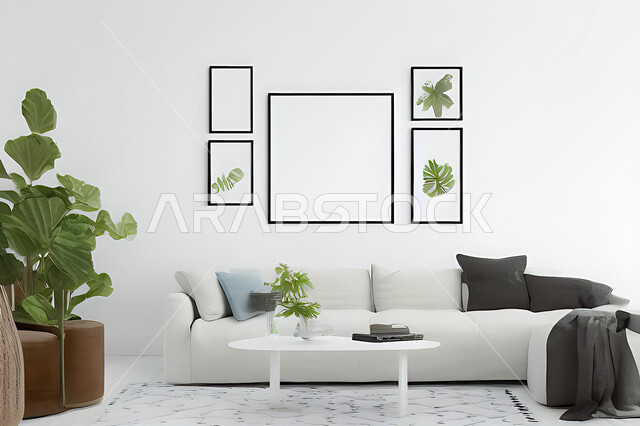 Living room with modern modern designs, living room, interior decorations, hanging paintings, antiques and accessories, upscale home furniture, modern designs, apartments and villas, interior decoration