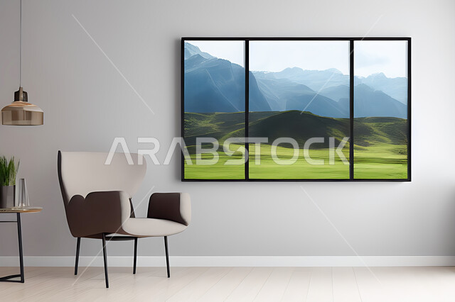 Living room with modern modern designs, living room, interior decorations, hanging paintings, antiques and accessories, upscale home furniture, modern designs, apartments and villas, interior decoration