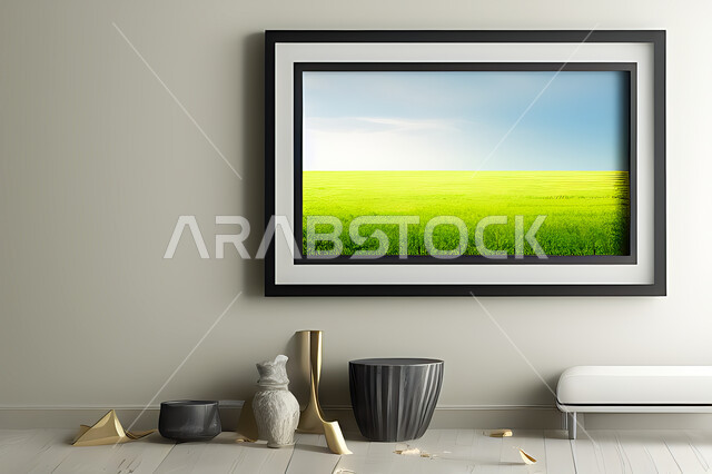 غرفة بتصاميم عصرية حديثه، ديكورات داخليه، لوحات فنيه معلقه, تحف و إكسسوارات, أثاث منزلي راقي، تصاميم عصرية ، شقق وفلل سكنية ، ديكور داخلي