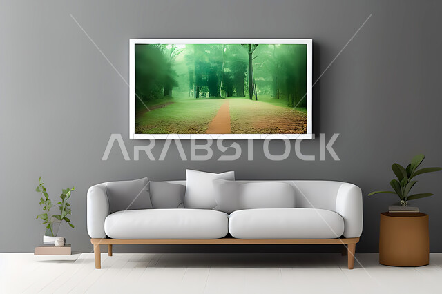 Living room with modern modern designs, living room, interior decorations, hanging paintings, antiques and accessories, upscale home furniture, modern designs, apartments and villas, interior decoration