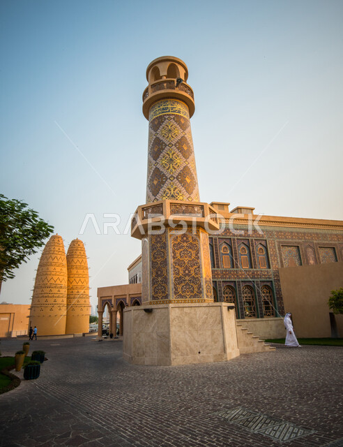 مسجد قرية كتارا في الدوحة بقطر، الفن الهندسي المعماري، معالم قطر، الحي الثقافي