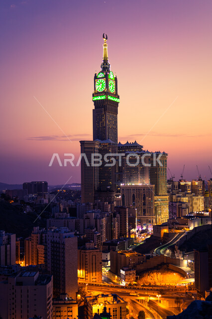 برج الساعة في مكة المكرمة بالمملكة العربية السعودية، الابراج وناطحات السحاب، الهندسة المعمارية، معالم السعودية المشهورة
