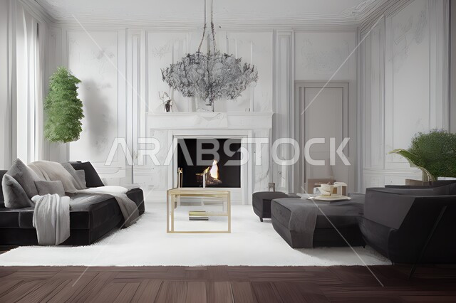 غرفة معيشة بتصاميم عصرية جذابة، ديكورات رائعة، أثاث منزلي راقي، تصاميم عصرية فاخرة، شقق سكنية راقية، شقق سكنية سياحية، ديكور داخلي