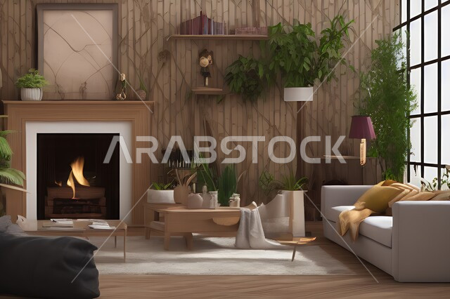 غرفة معيشة بتصاميم عصرية جذابة، ديكورات رائعة، أثاث منزلي راقي، تصاميم عصرية فاخرة، شقق سكنية راقية، شقق سكنية سياحية، ديكور داخلي