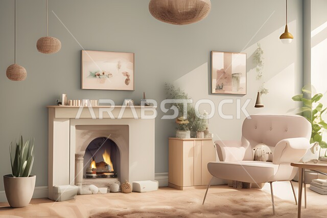 غرفة معيشة بتصاميم عصرية جذابة، ديكورات رائعة، أثاث منزلي راقي، تصاميم عصرية فاخرة، شقق سكنية راقية، شقق سكنية سياحية، ديكور داخلي