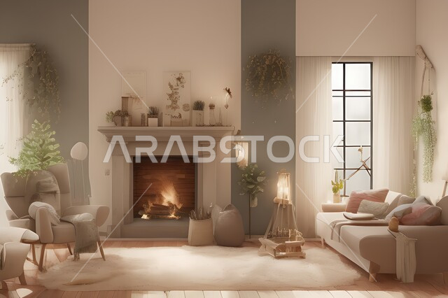 غرفة معيشة بتصاميم عصرية جذابة، ديكورات رائعة، أثاث منزلي راقي، تصاميم عصرية فاخرة، شقق سكنية راقية، شقق سكنية سياحية، ديكور داخلي