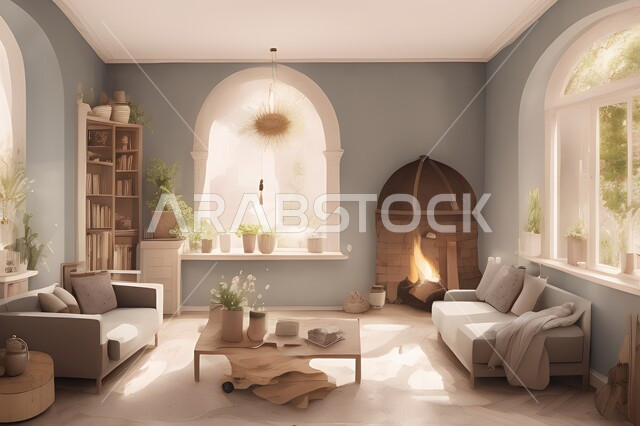 غرفة معيشة بتصاميم عصرية جذابة، ديكورات رائعة، أثاث منزلي راقي، تصاميم عصرية فاخرة، شقق سكنية راقية، شقق سكنية سياحية، ديكور داخلي