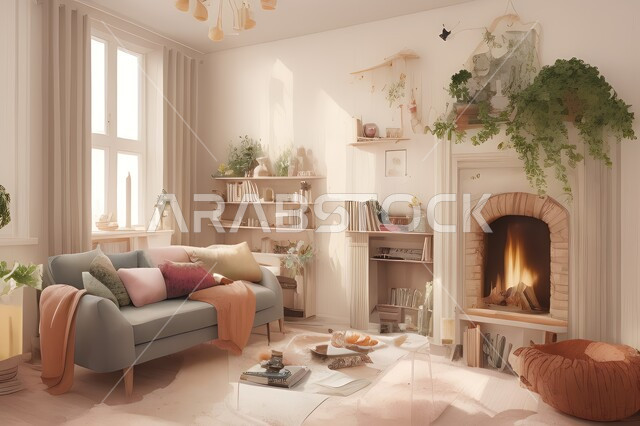 Living room with modern modern designs, interior decorations, living room, elegant home furniture, luxurious modern designs, apartments and villas, luxury hotels and resorts