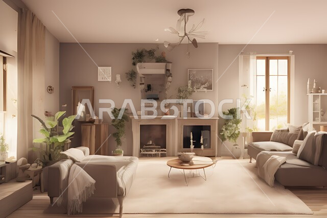 غرفة معيشة بتصاميم عصرية جذابة، ديكورات رائعة، أثاث منزلي راقي، تصاميم عصرية فاخرة، شقق سكنية راقية، شقق سكنية سياحية، ديكور داخلي