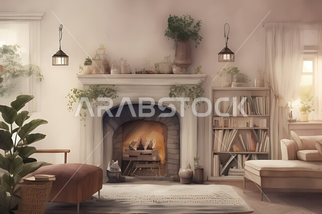 غرفة معيشة بتصاميم عصرية جذابة، ديكورات رائعة، أثاث منزلي راقي، تصاميم عصرية فاخرة، شقق سكنية راقية، شقق سكنية سياحية، ديكور داخلي