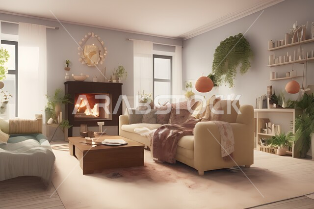 Living room with modern modern designs, interior decorations, living room, elegant home furniture, luxurious modern designs, apartments and villas, luxury hotels and resorts